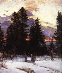 Sunset on a Winter Landscape, Abram Arkhipov